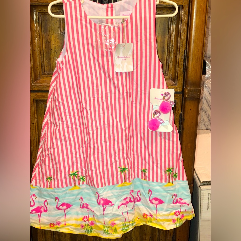 BNWT-TOMMY BAHAMA dress w/ barrettes set-sz. 6